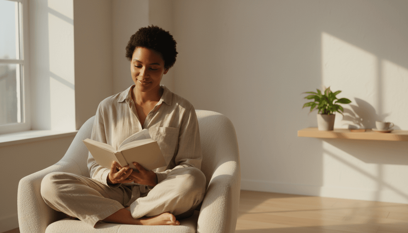 Retired superintendent reading in a study