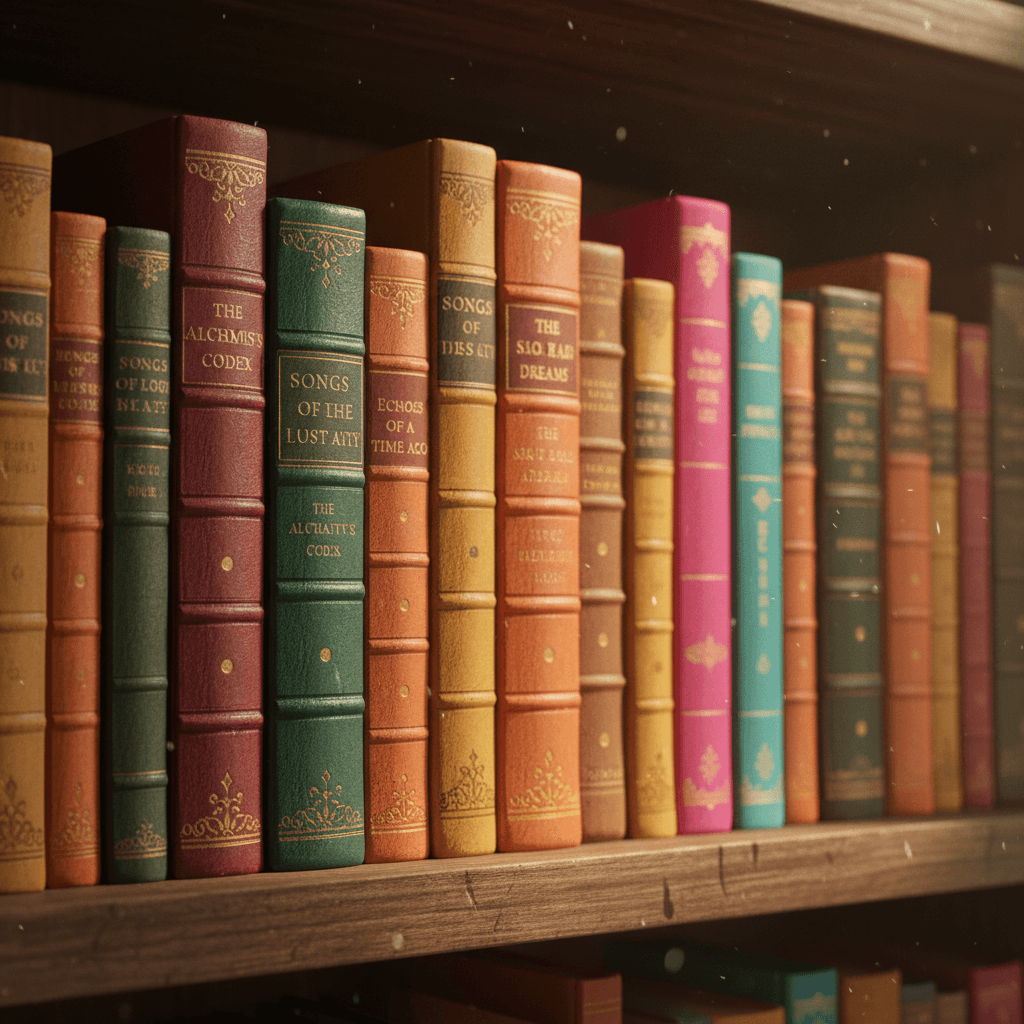 Close-up of political science books on a library shelf